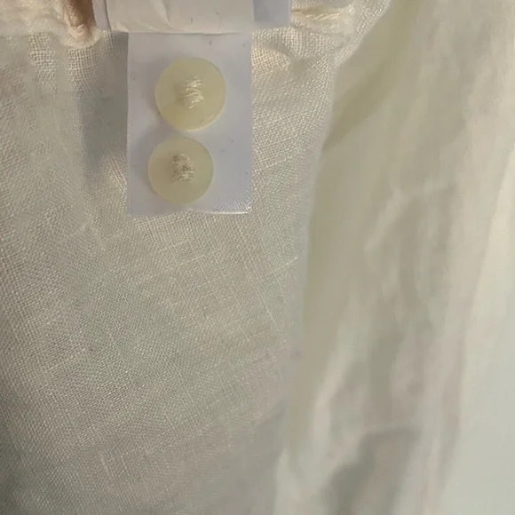 NEW Gap 100% Linen White Oversized Button Down Shirt size Large - Picture 8 of 8